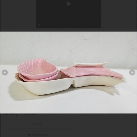 Vintage HOENIG of California MCM chip and dip set. Includes wooden lazy susan! - Picture 3 of 6